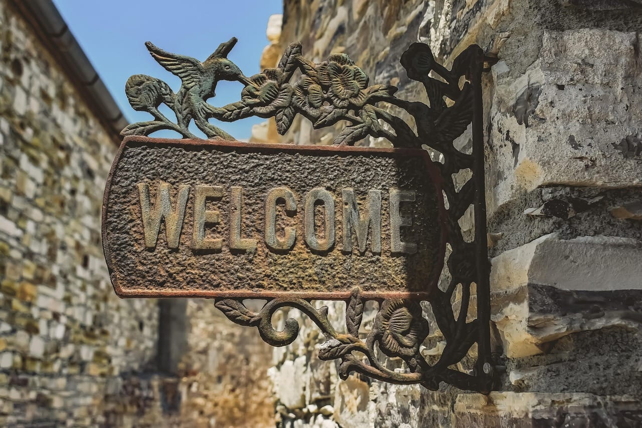 welcome, sign, greeting, entrance, vintage, hospitality, rusty, aged, weathered, brown hospital, brown welcome, welcome, hospitality, hospitality, hospitality, hospitality, hospitality