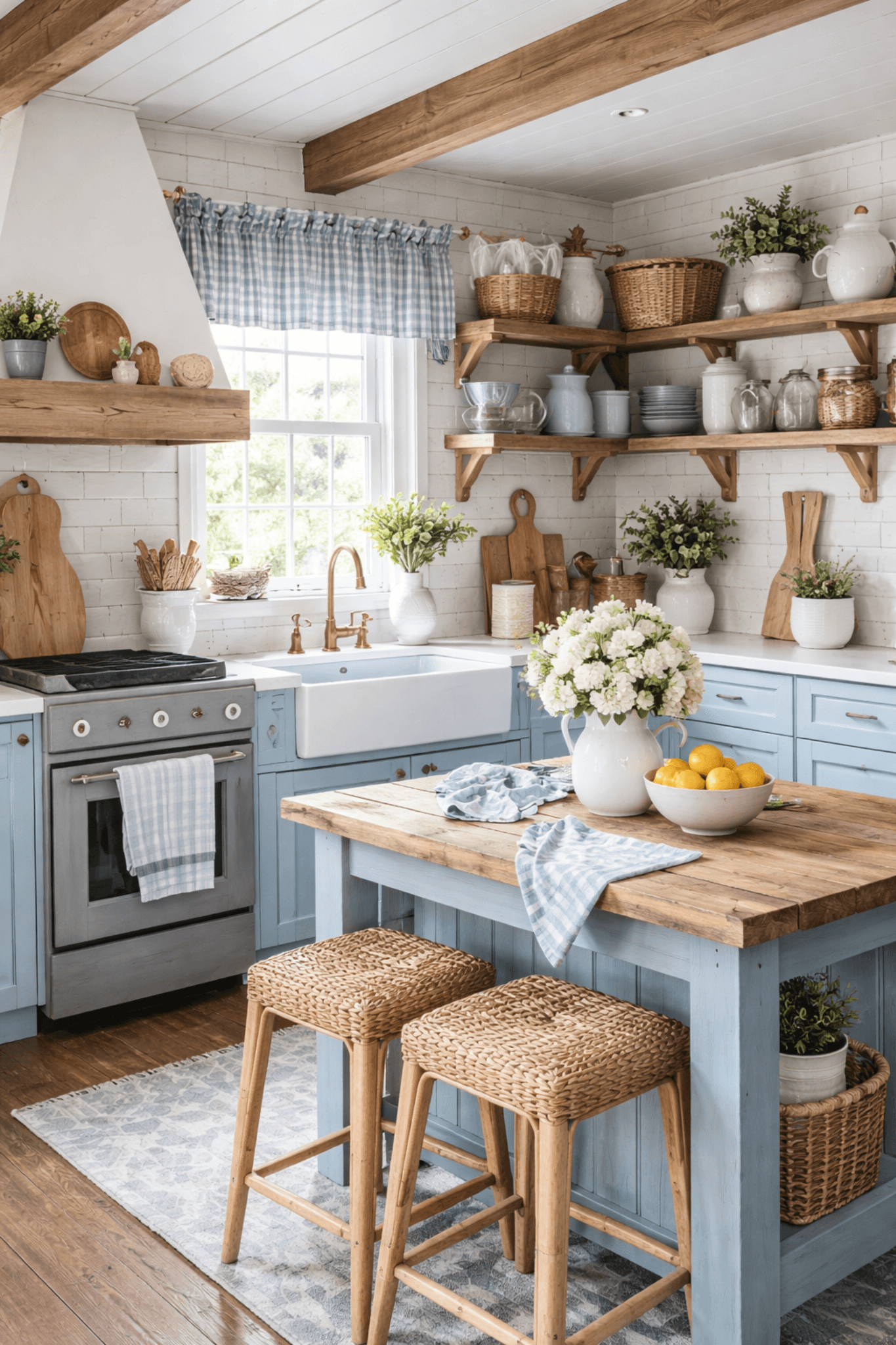 Φωτεινή και Ατμοσφαιρική Κουζίνα Country Style